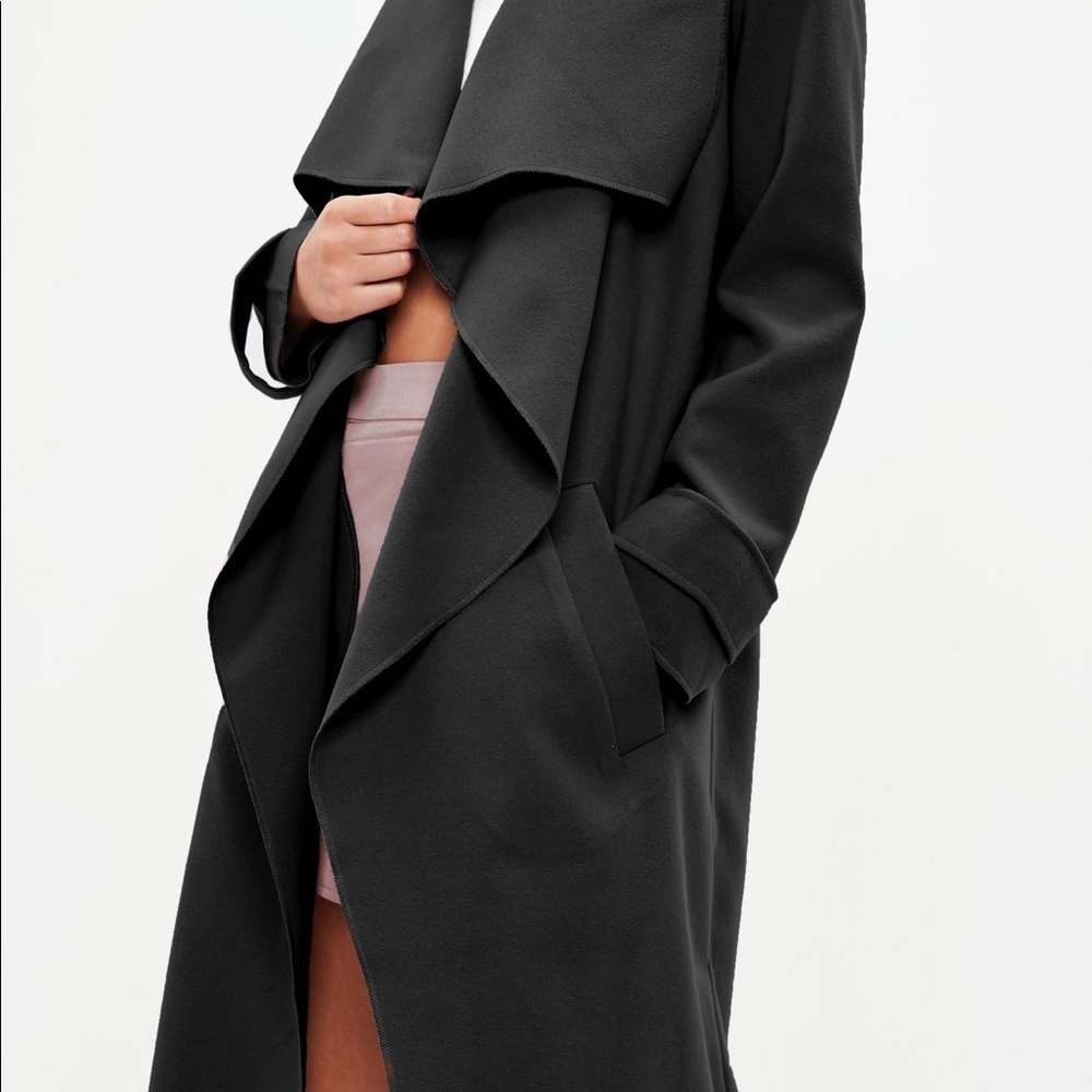 Black oversized waterfall duster jacket 💜🖤💜